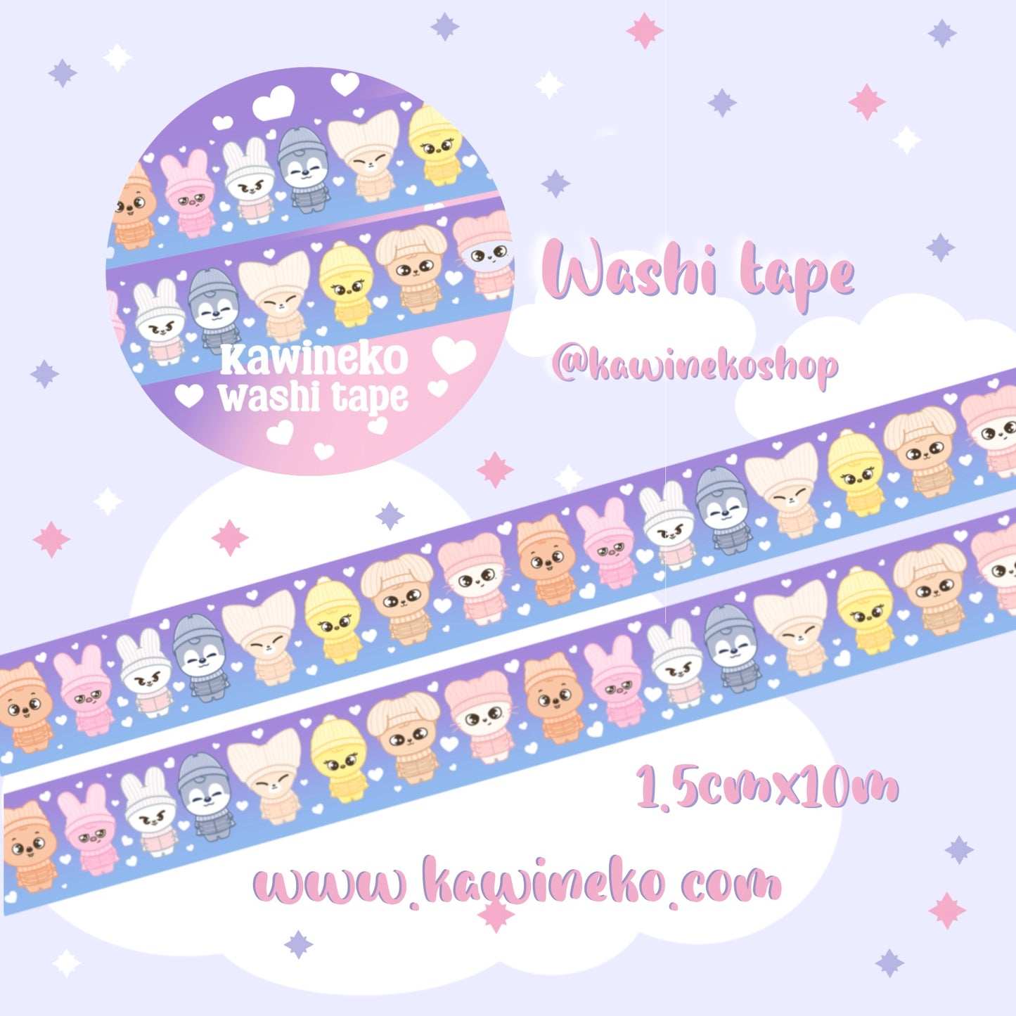 Pre order OPEN // SKZ washi tape skzoo merch kpop