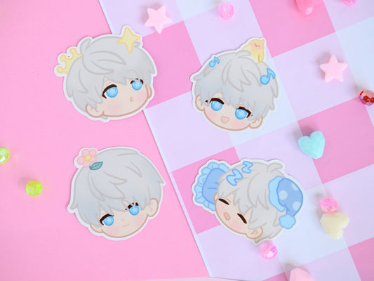 Xavier waterproof stickers Love and Deep Space lads avatar stickers little cute faces