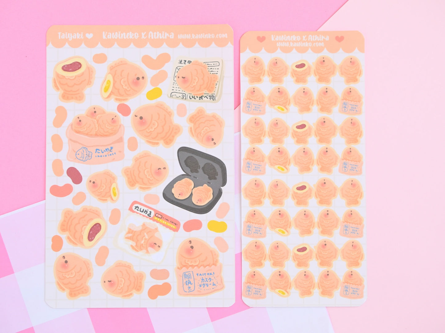 Taiyaki cute sticker sheet Japanese dessert