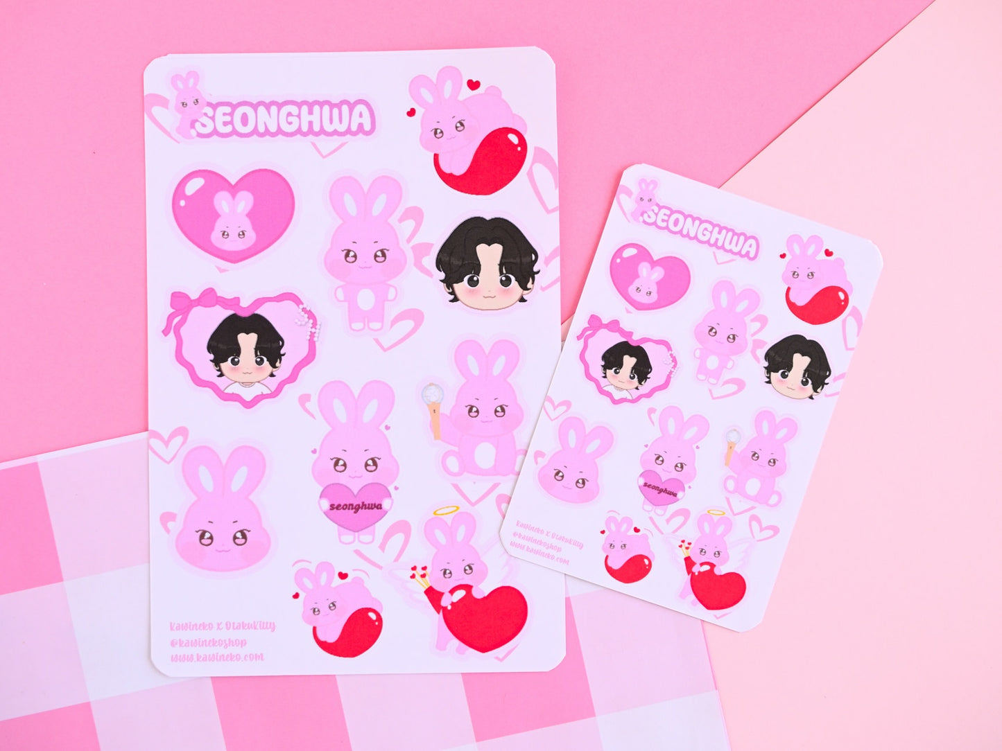 Ateez inspired stickers with ribbons and decos toploaders sticker sheets Aaniteez