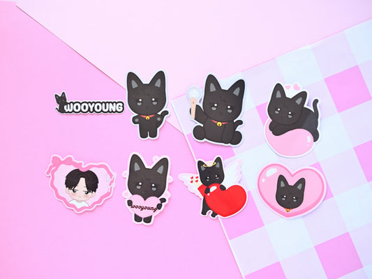 wooyoung Aniteez Ateez waterproof Vinyl stickers Die cut