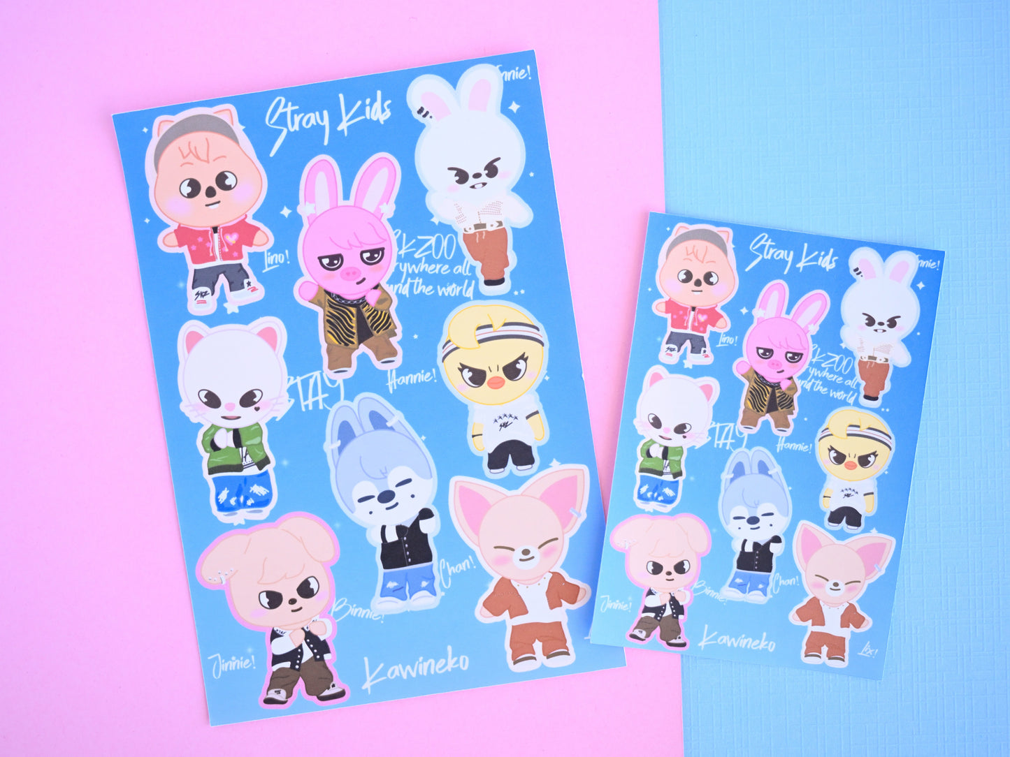 Stray Kids 5 stars inspired stickers SKZOO SKZ