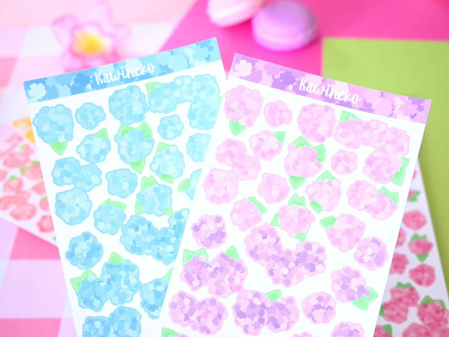hydrangea flower journaling polcos toploaders deco stickers