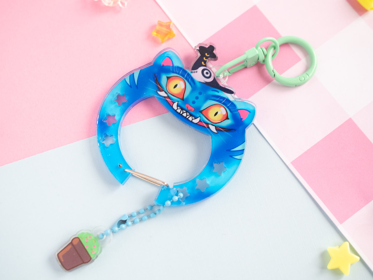 Derpy tiger Kpop demon hunters carabiner keychain charm minspired merch