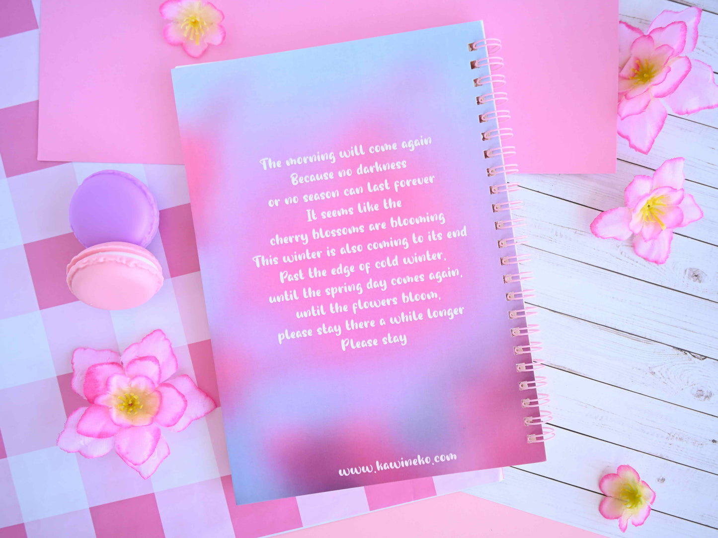 sakura reusable sticker book !kawaii pink flowers stationery