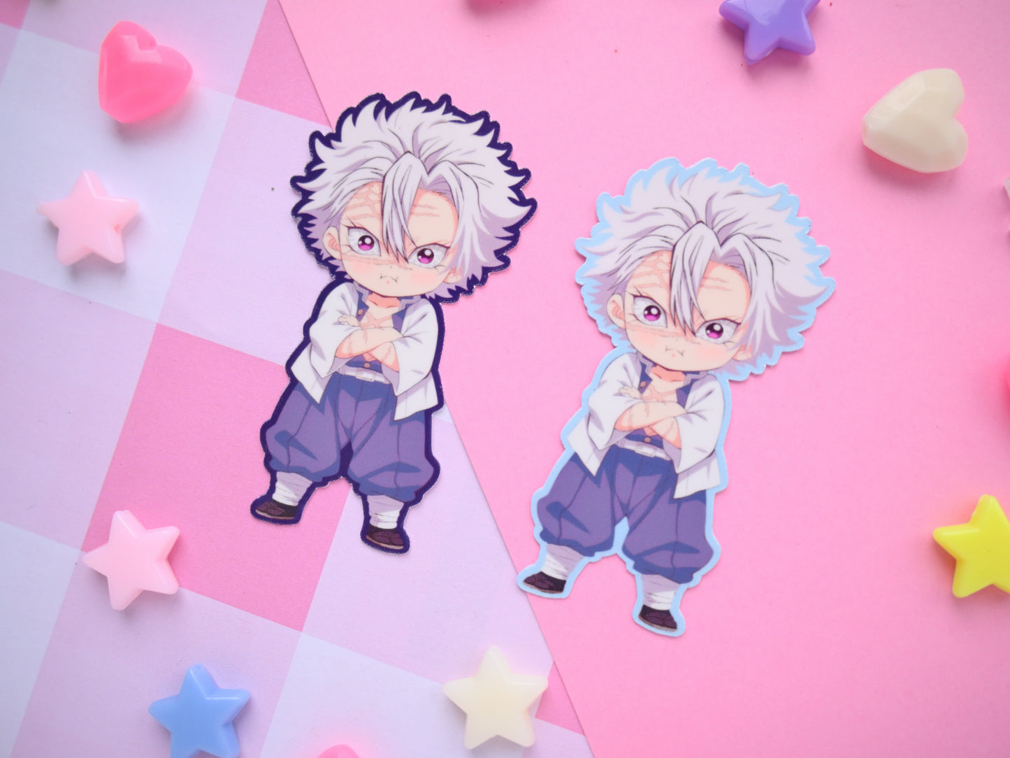 Sanemi Shinazugawa Demon Slayer waterproof Vinyl stickers Die cut anime manga