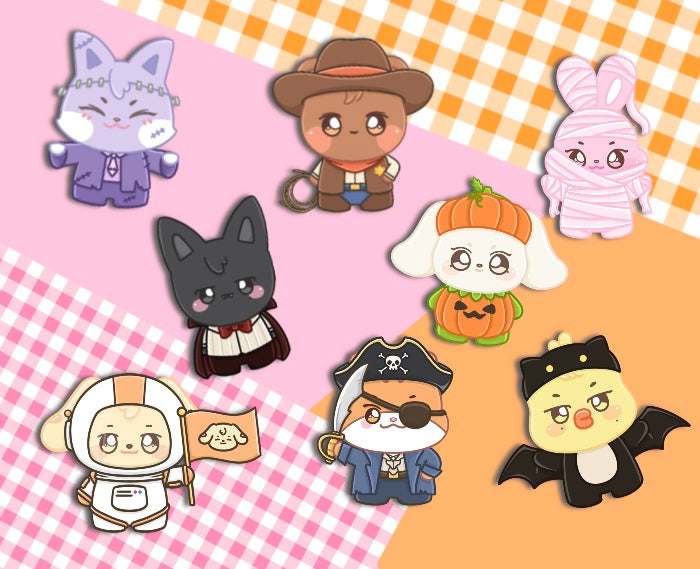 spooky halloween ateez aniteez waterproof Vinyl stickers Die cut