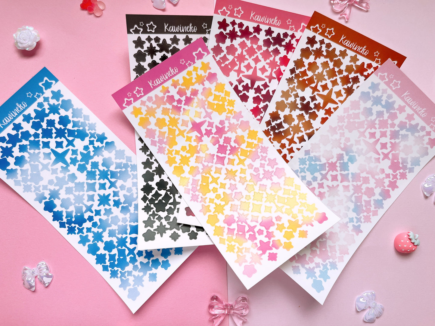 small stars deco stickers little shapes toploaders and polco stickers