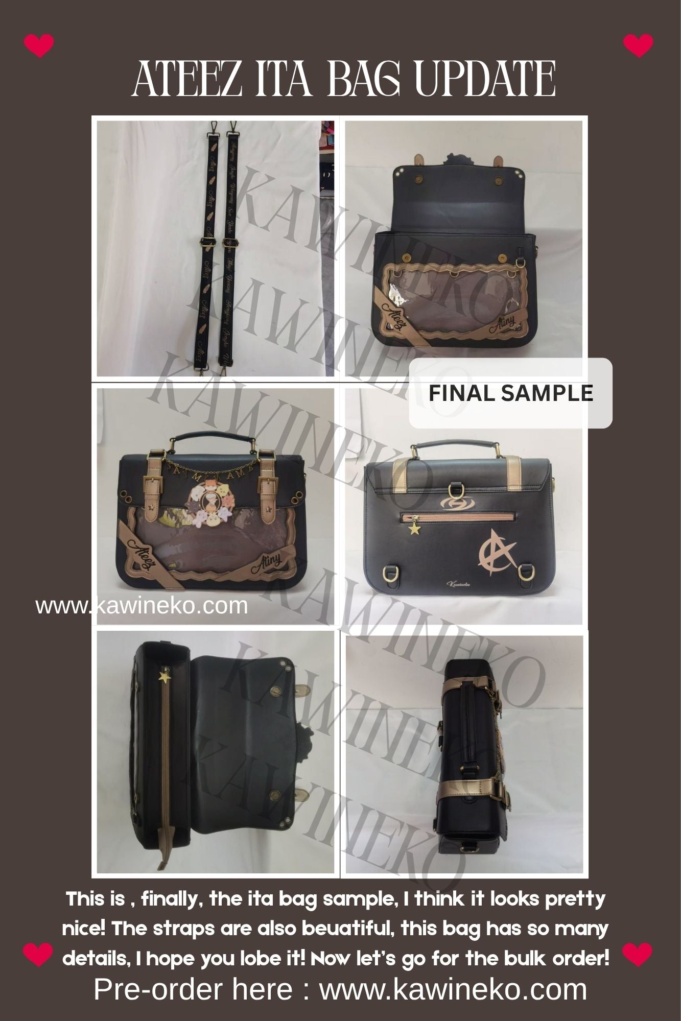 PRE ORDER Ateez ita bag atiny backpack handbag side bag kpop