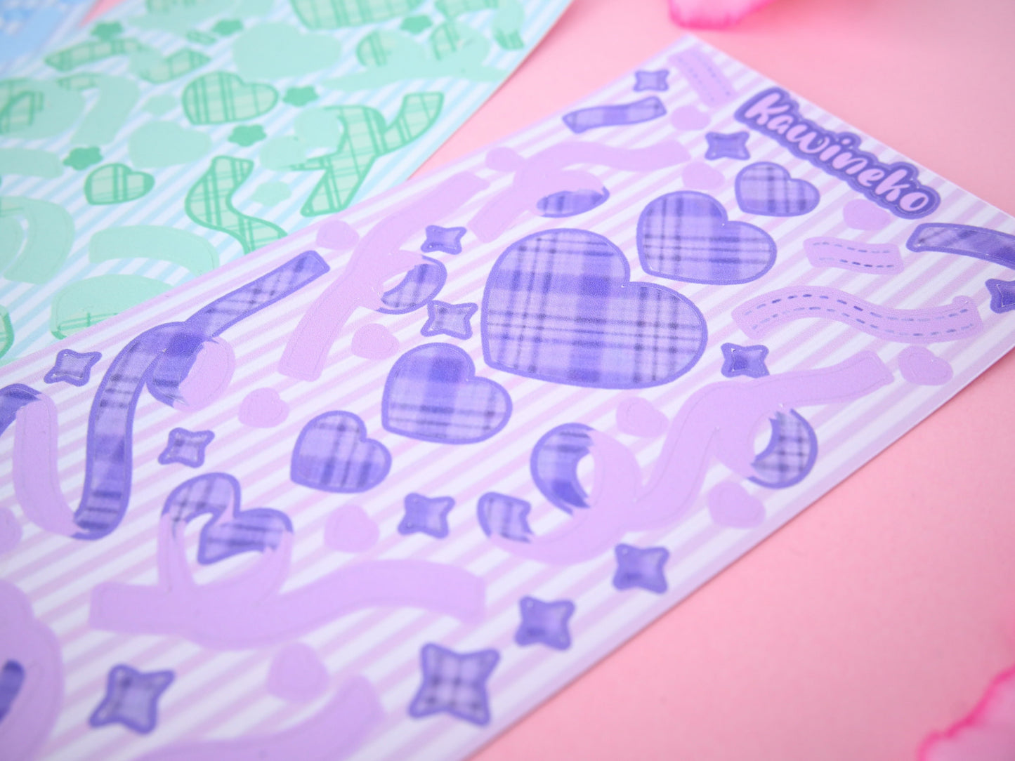 Plaid ribbons and hearts