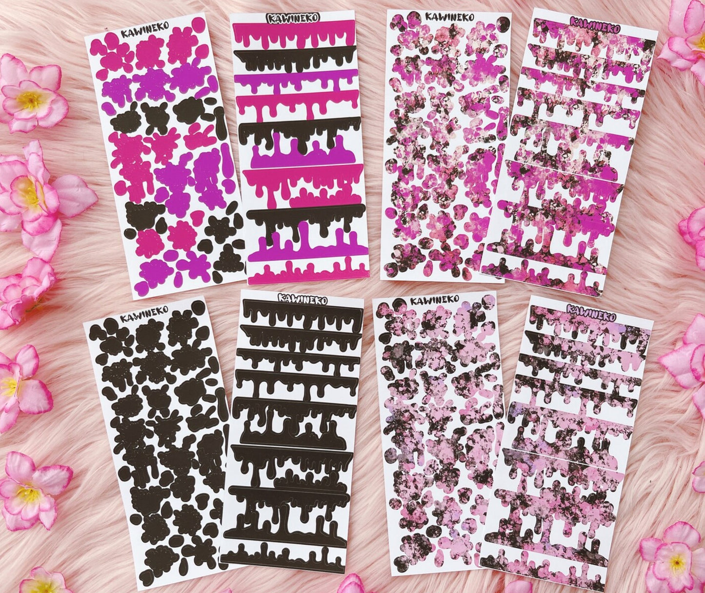 Paint splash and painting drops sticker sheets bundles 2