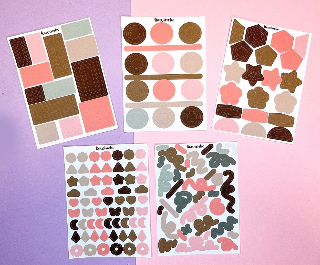 Rockruff color palette deco sticker sheets