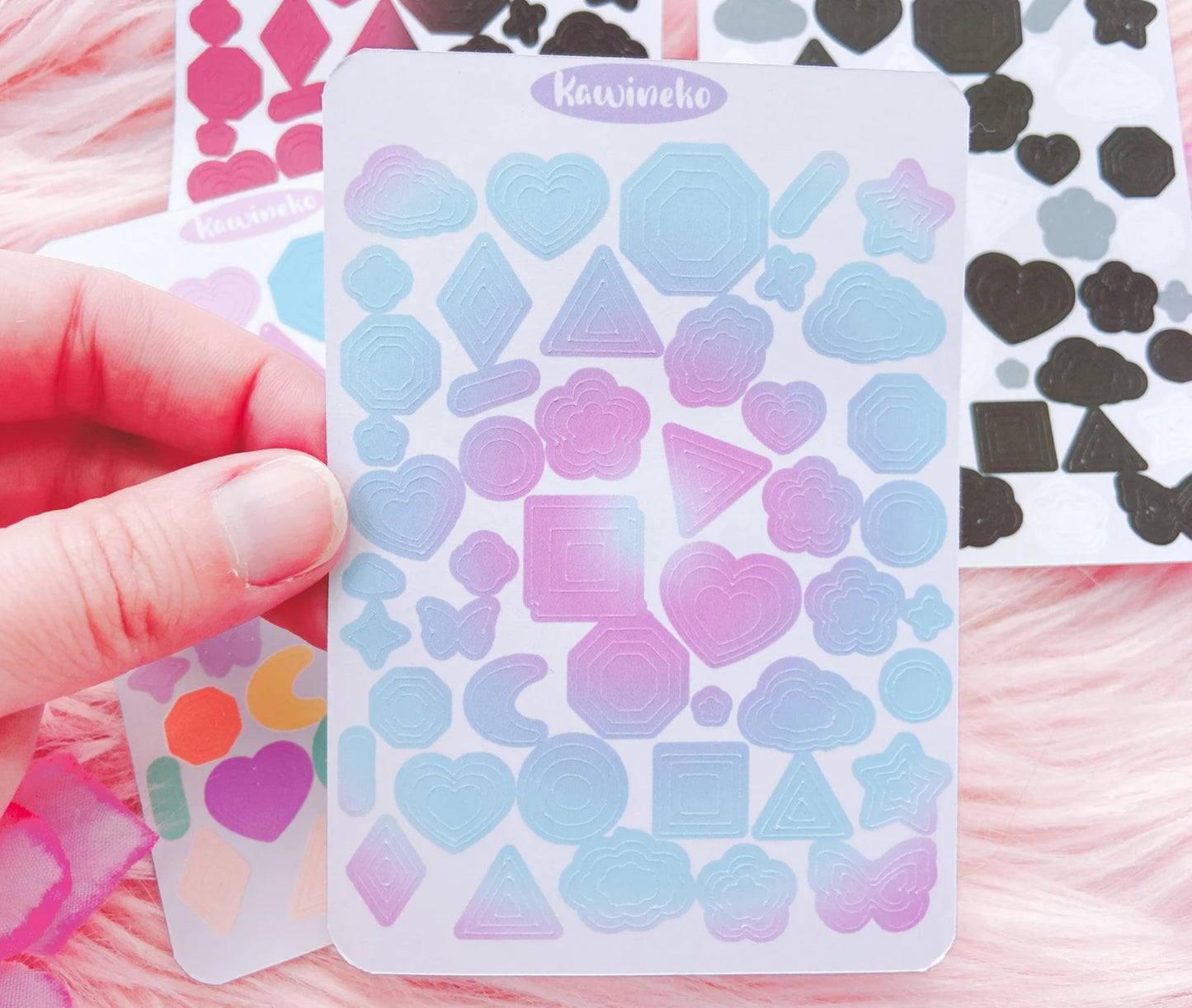 We never have enough of little deco shapes stickers sheets