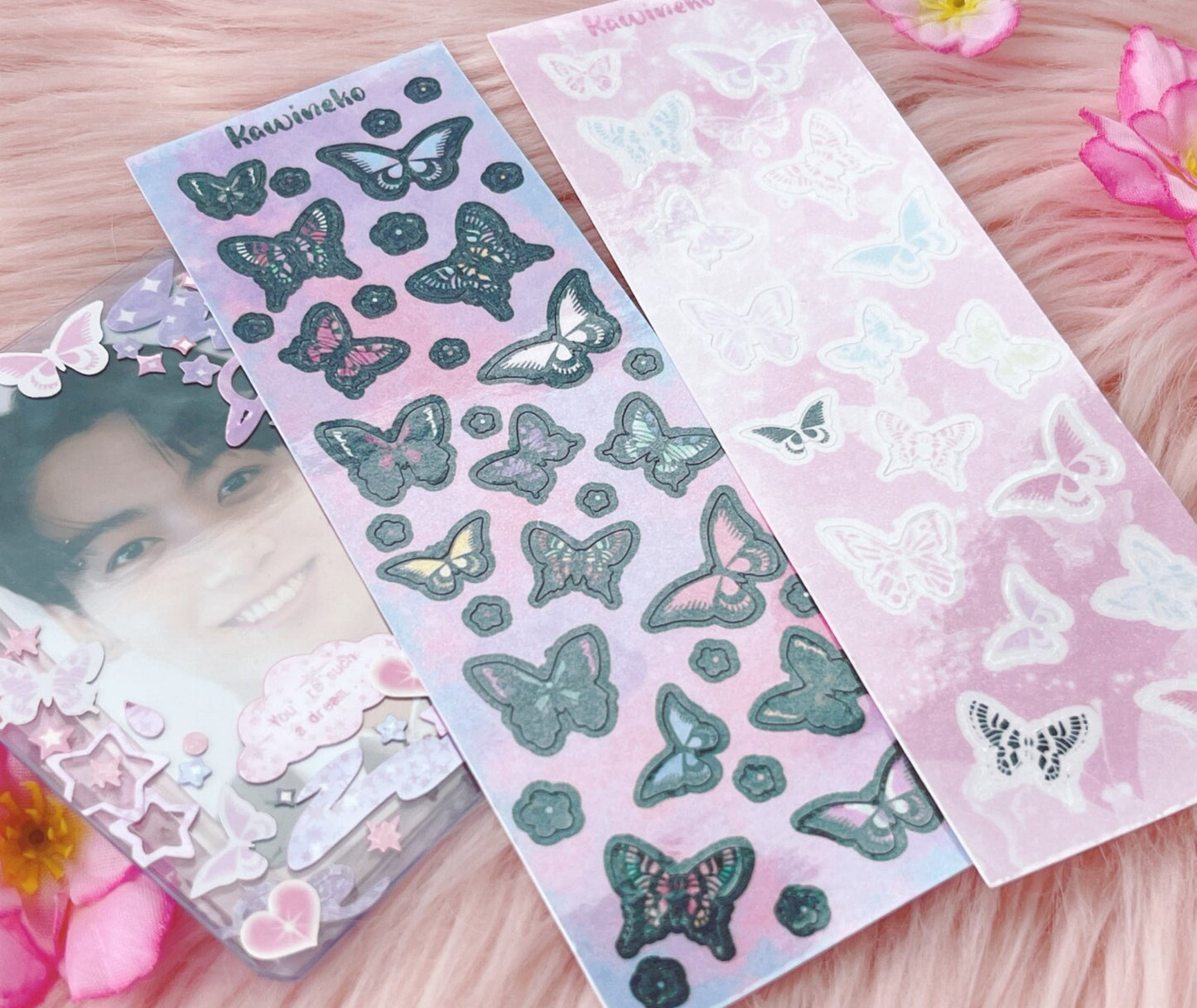 Dark and Light butterflies sticker sheets