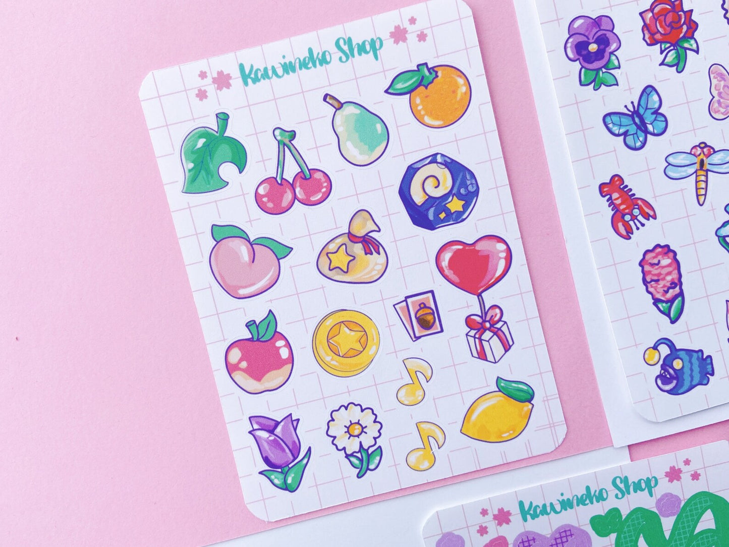 Animal Crossing inspired stickers