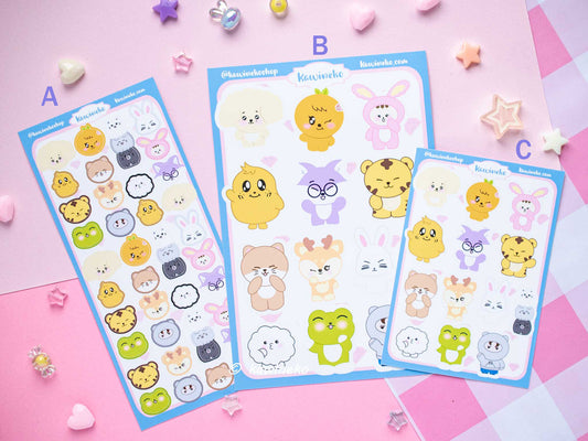 Seventeen svt carat sticker sheet kpop stationery office