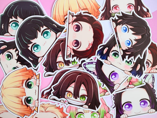 Demon Slayer waterproof Vinyl stickers  Die cut anime
