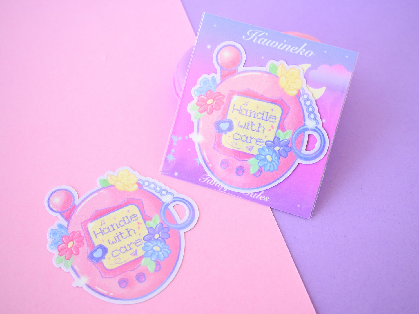 Die cut Tamagotchi waterproof Vinyl stickers