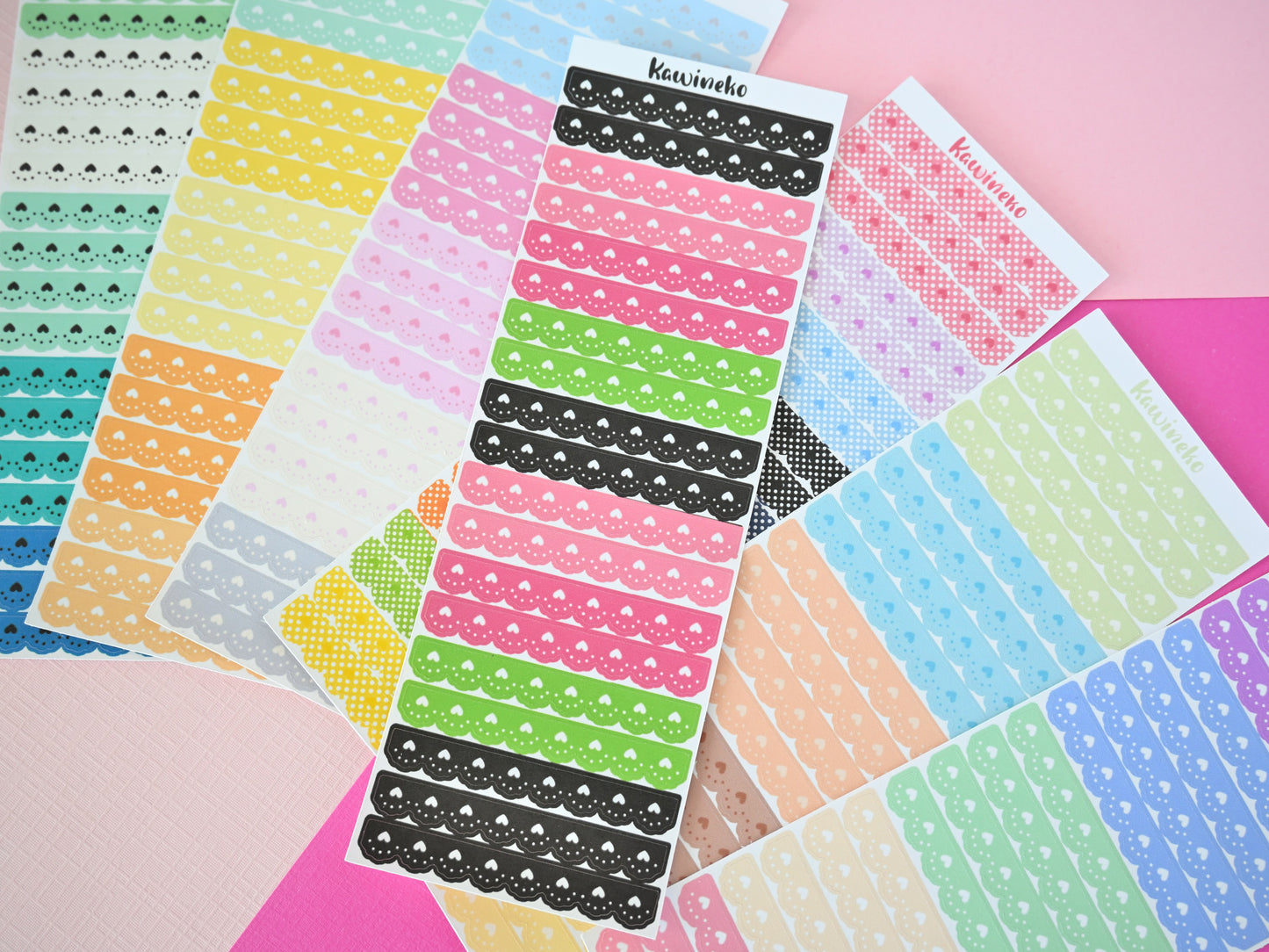 Part 2 lace borders frames ribbon polco deco sticker sheet