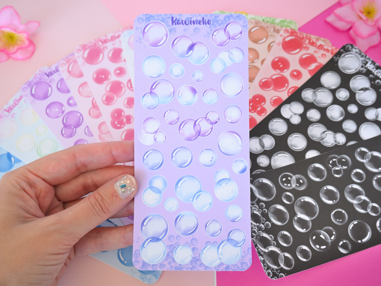 Soap bubble sticker sheets