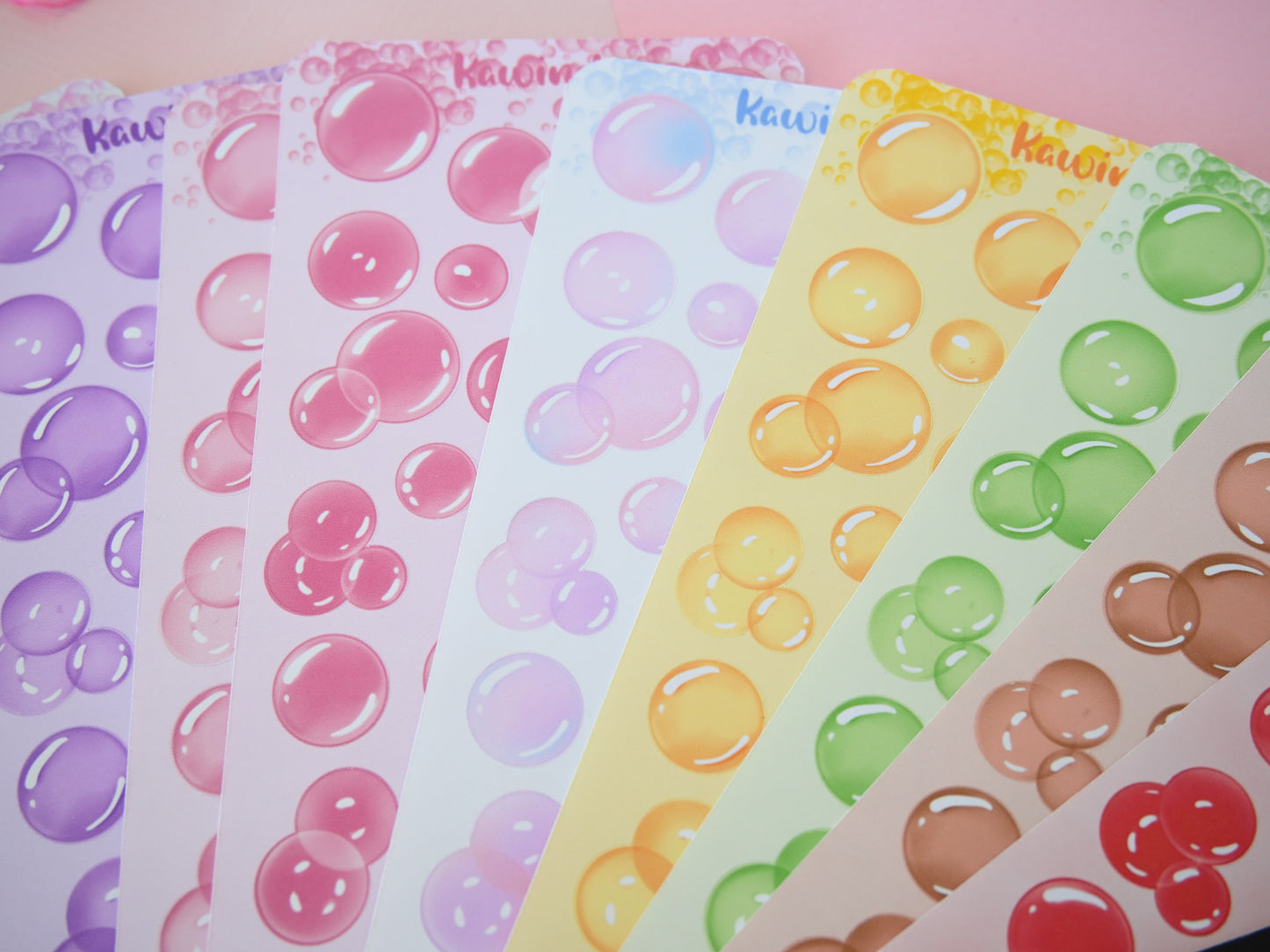 Soap bubble sticker sheets