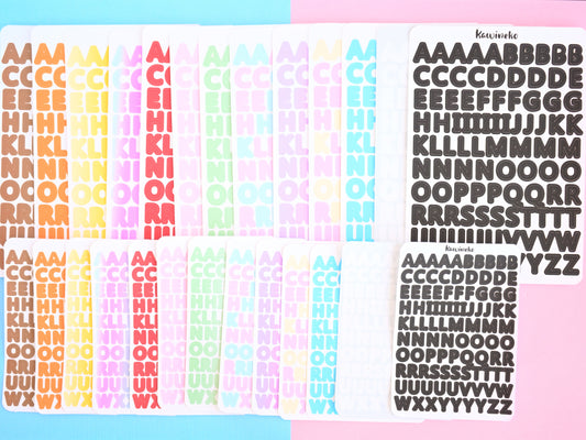 big and small alphabet stickers