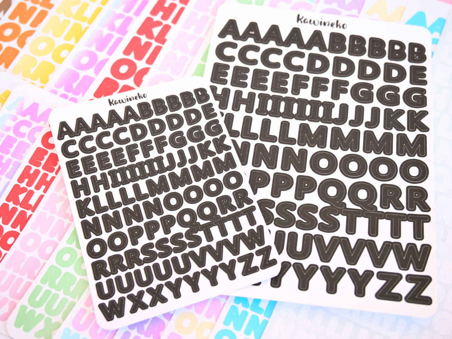 big and small alphabet stickers