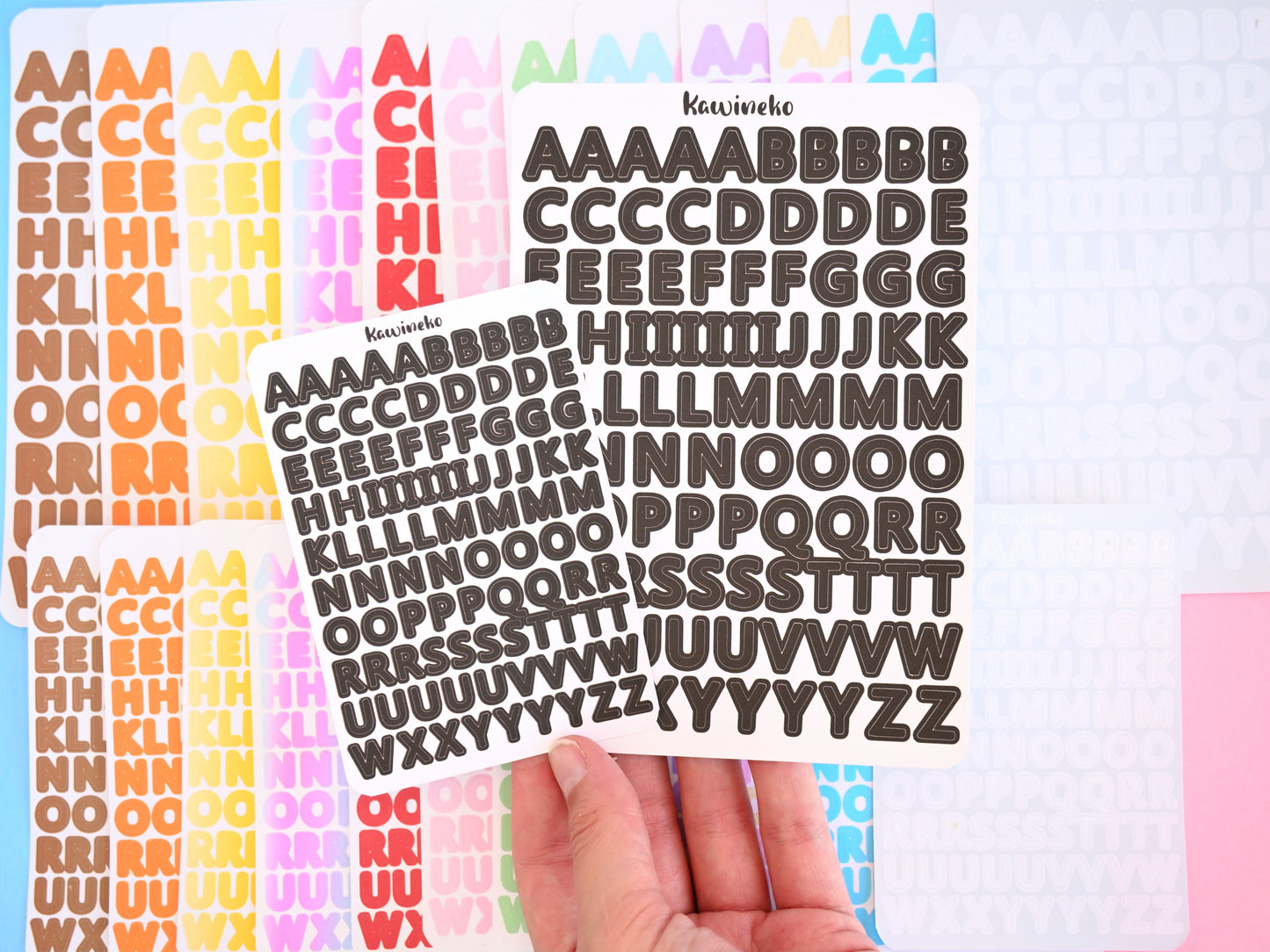 big and small alphabet stickers