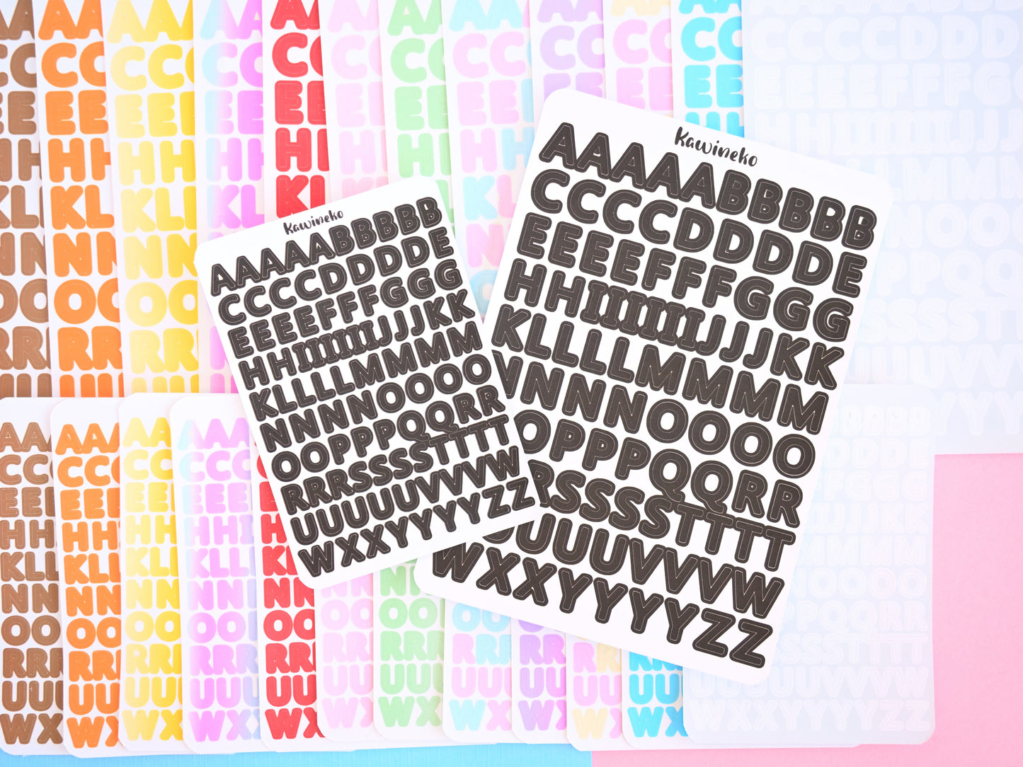 big and small alphabet stickers