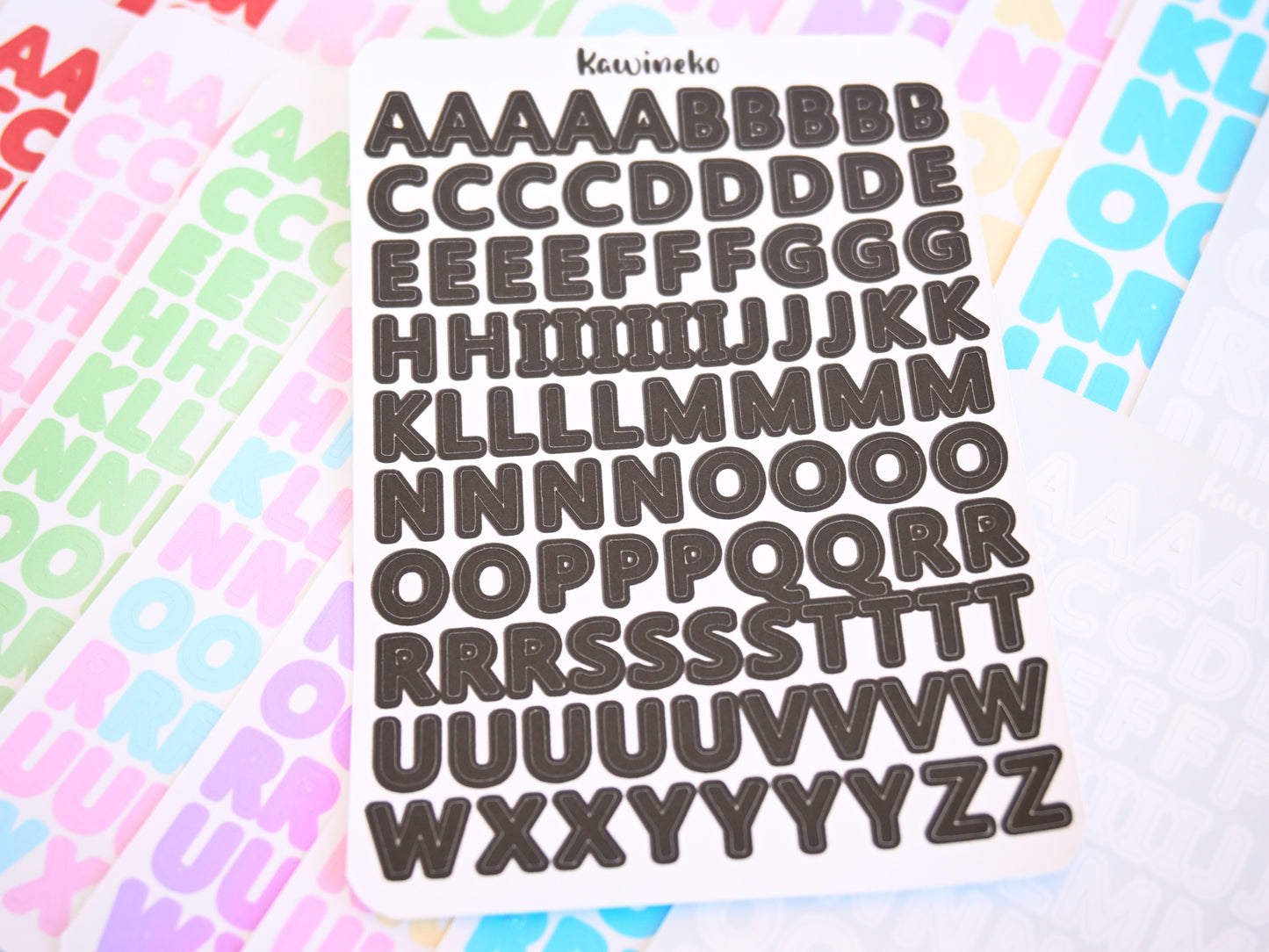 big and small alphabet stickers