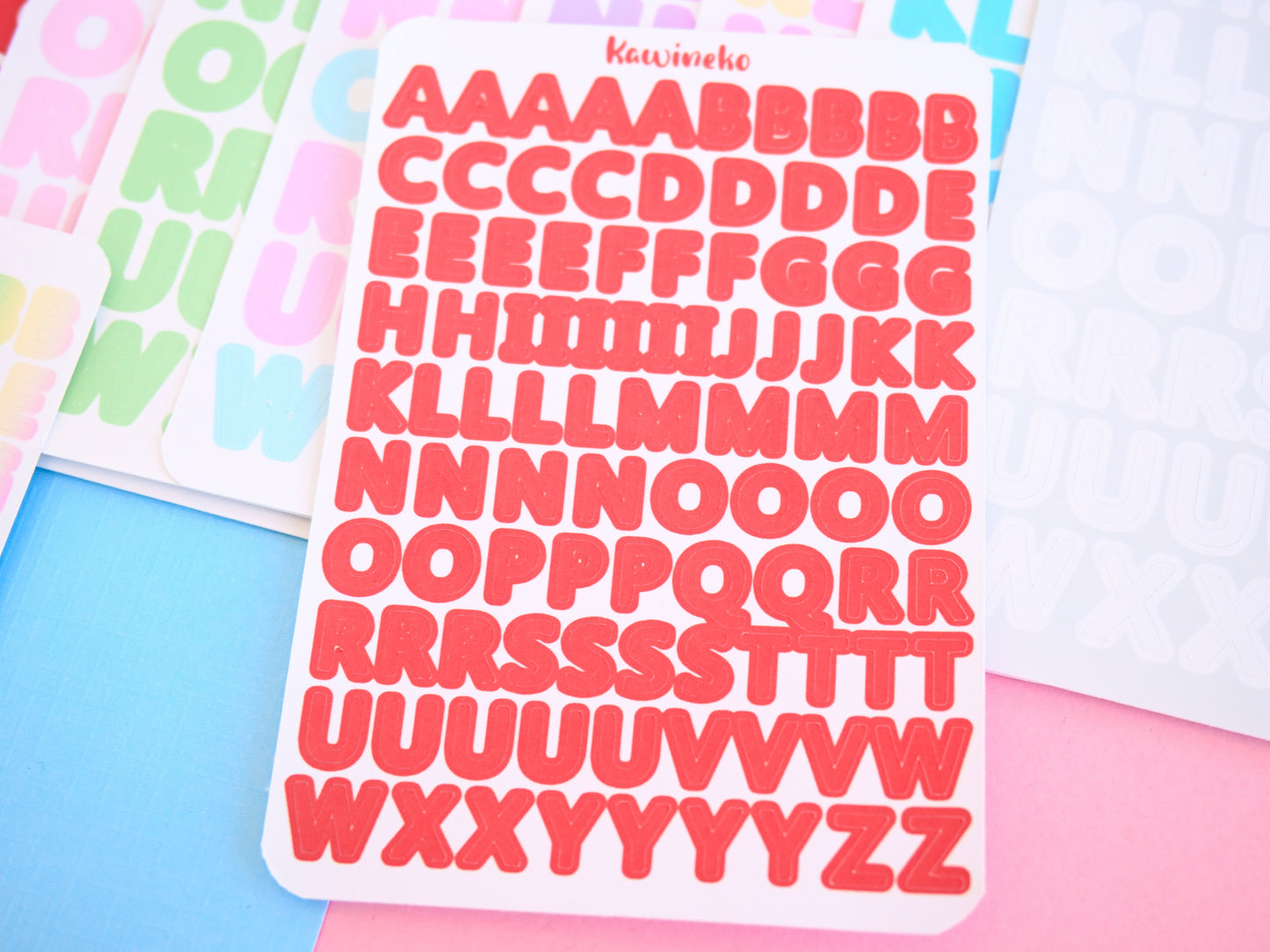 big and small alphabet stickers