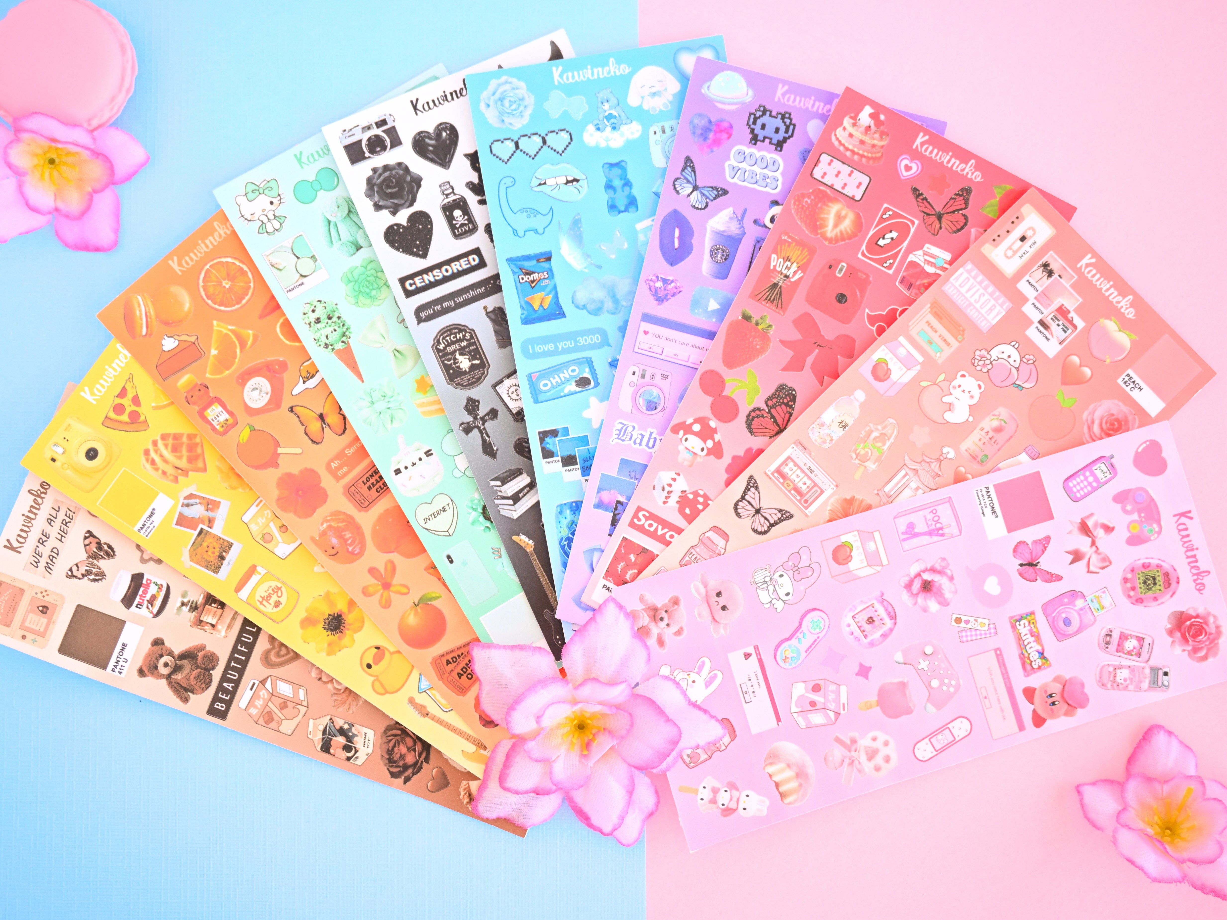 New Color core sticker sheets – Kawineko