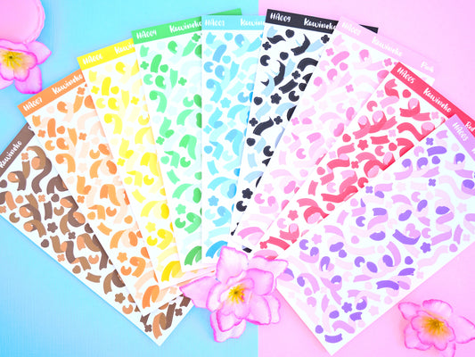 Ribbons sticker sheets with little decos