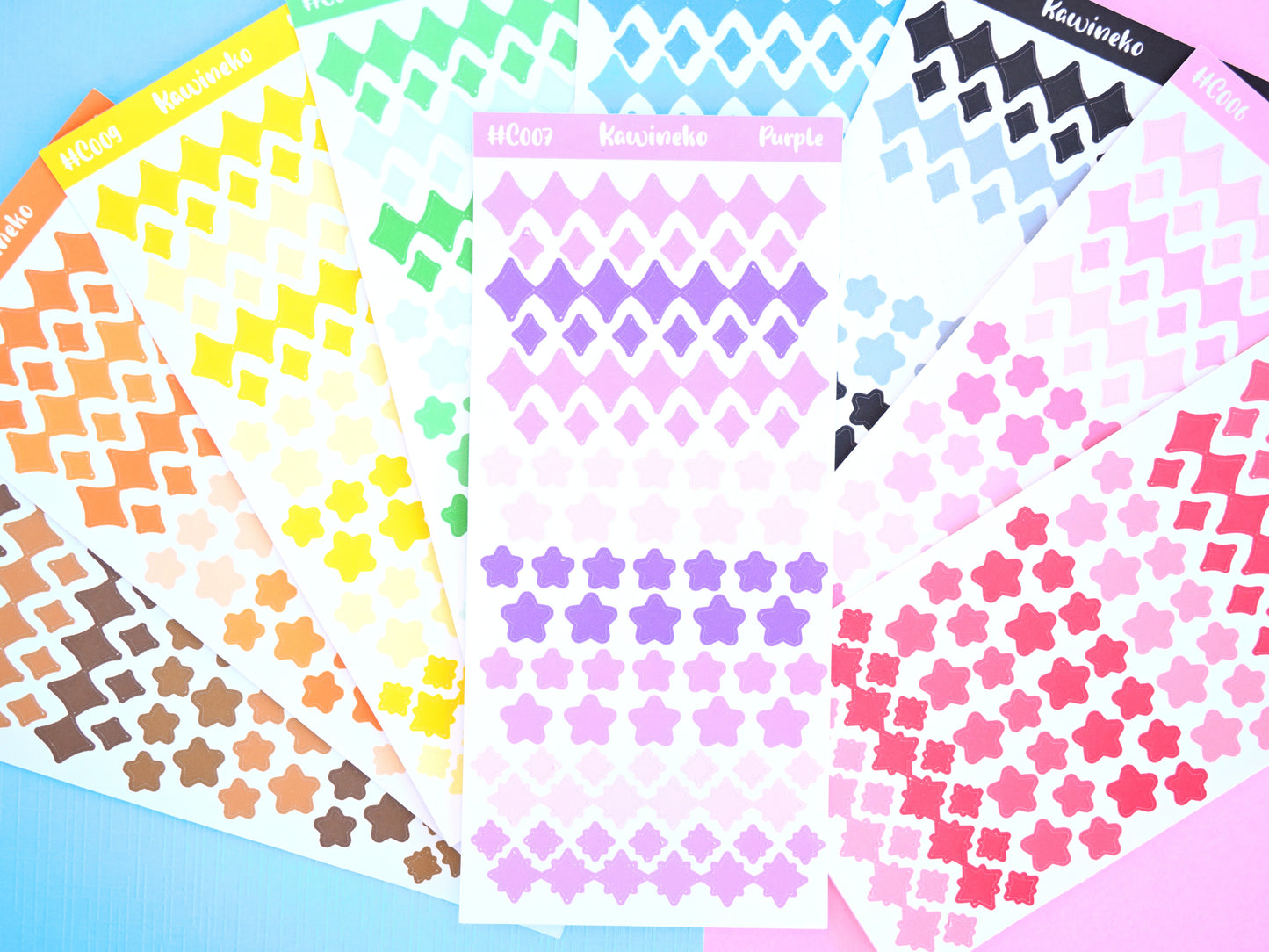 deco stars sticker sheets