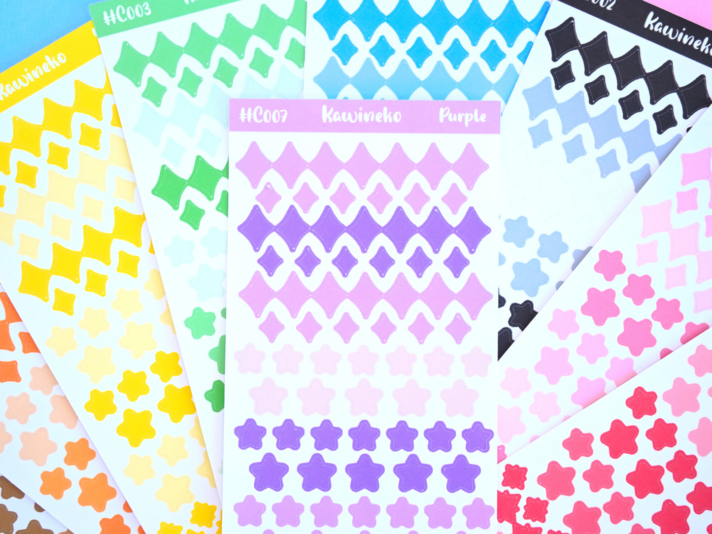 deco stars sticker sheets