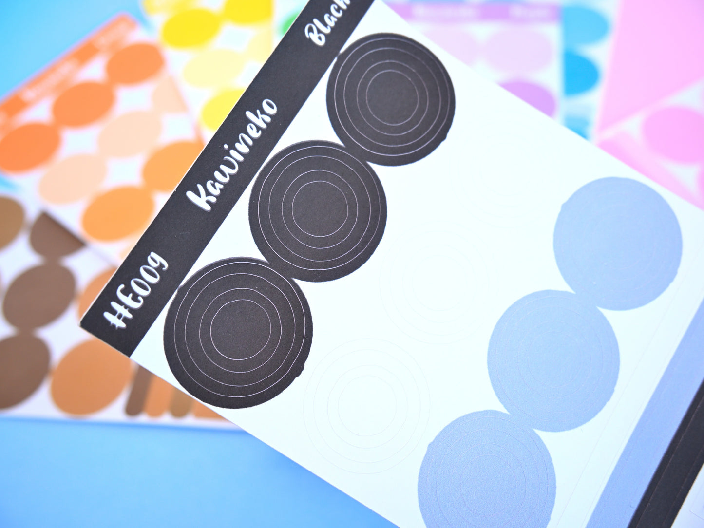 deco shapes concentric shapes sticker sheets with little decos