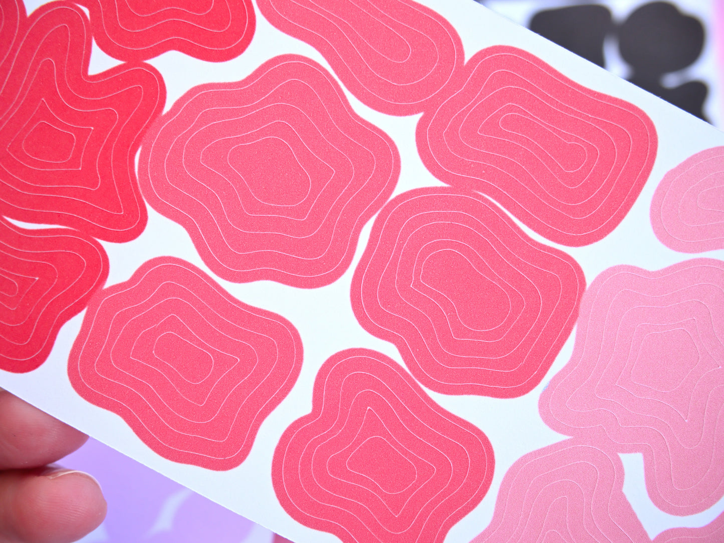 BLOBS deco blobs concentric shapes sticker sheets with little decos