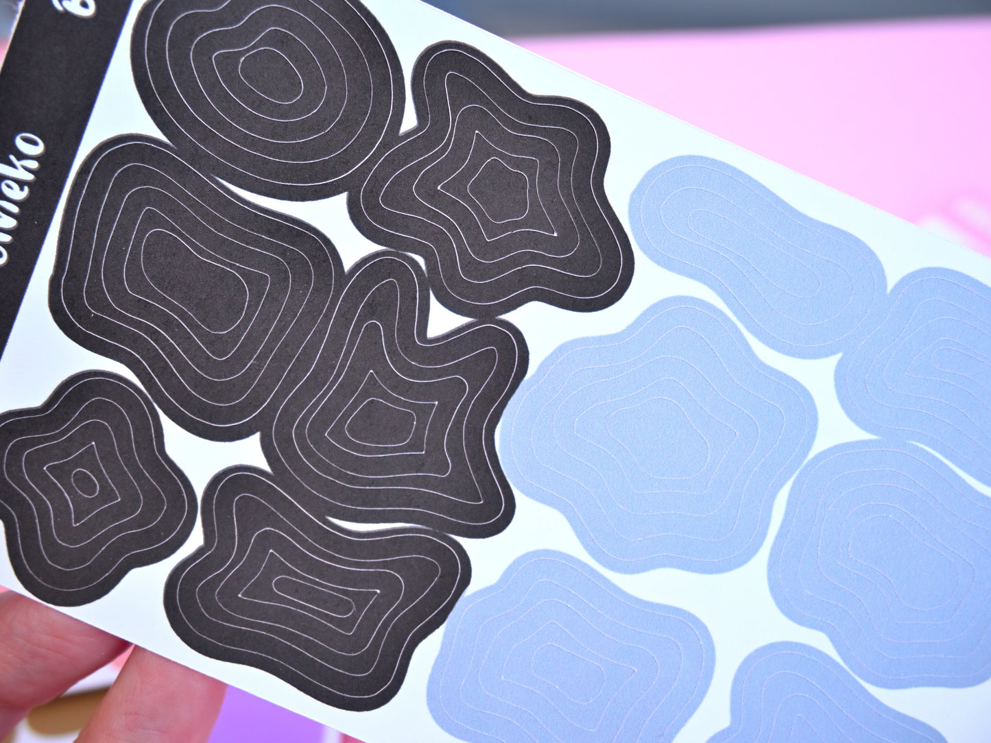 BLOBS deco blobs concentric shapes sticker sheets with little decos