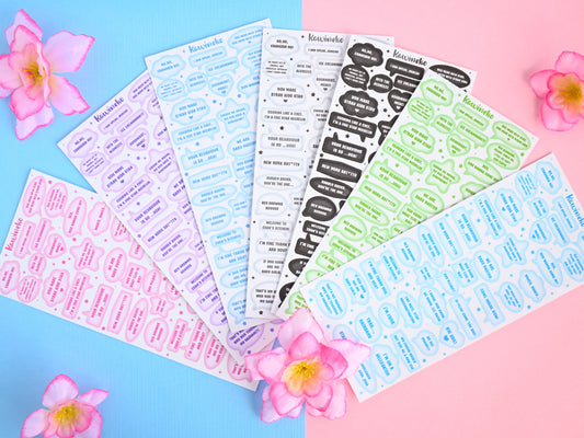 Stray Kids quotes bubble speech text messages sticker sheets