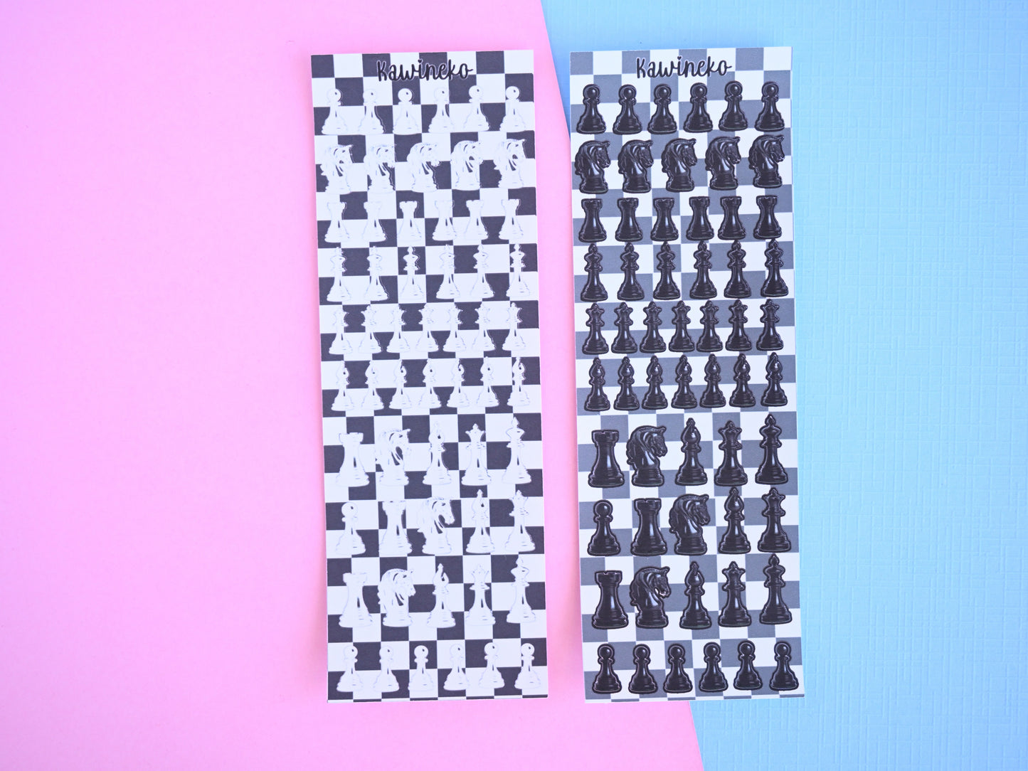 Chess sticker sheets black and white