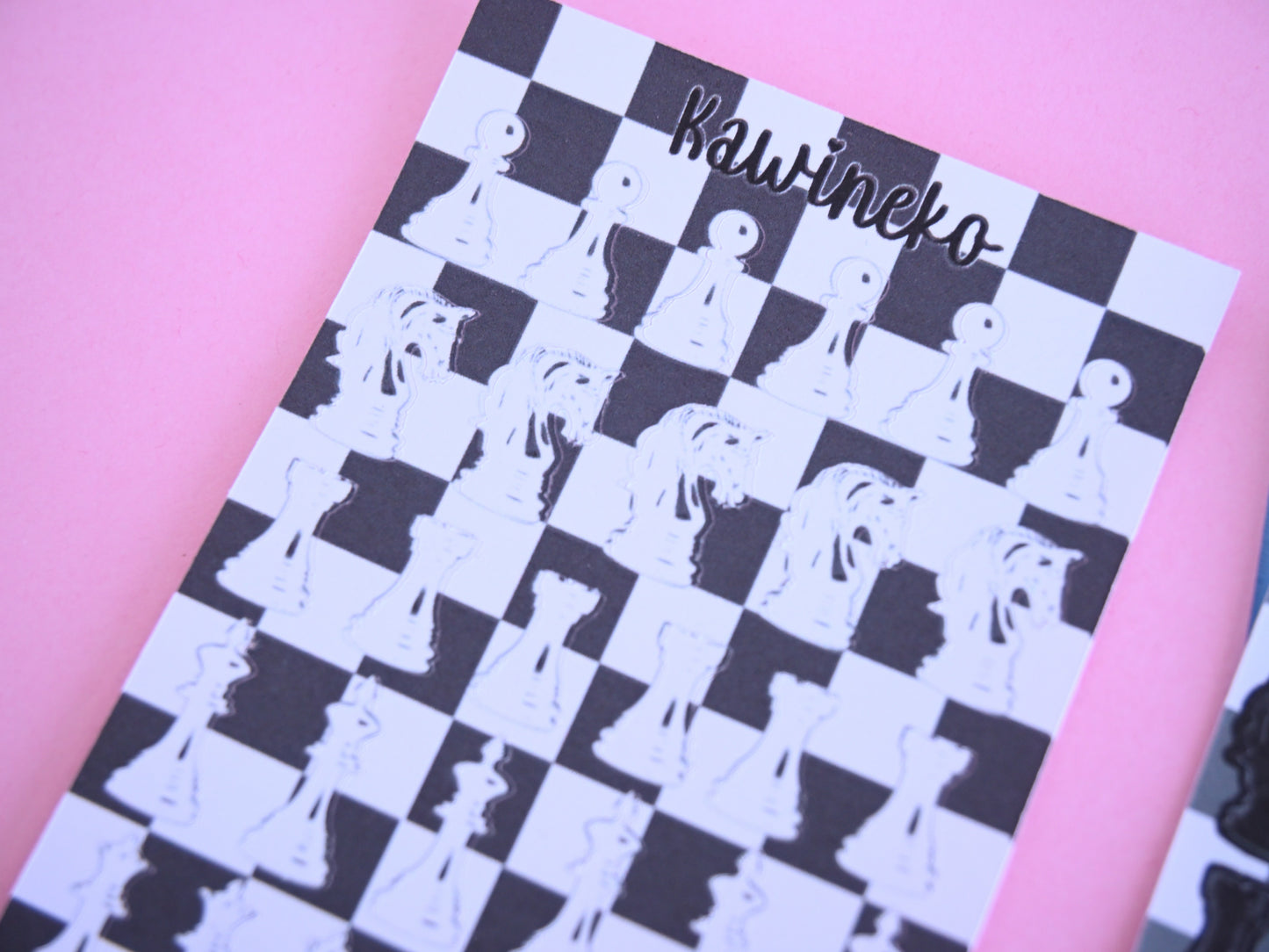 Chess sticker sheets black and white