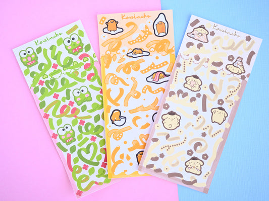 part 2 Sanrio inspired deco stickers sticker sheets color core, Japanese