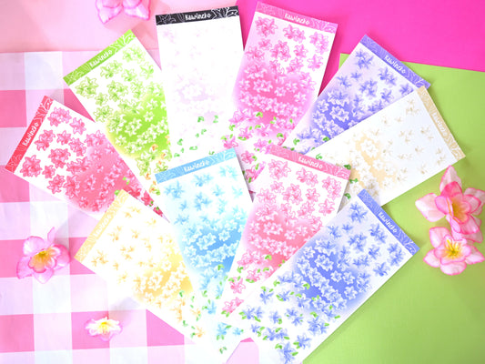 Lilies flowers stickers journaling polcos toploaders deco stickers