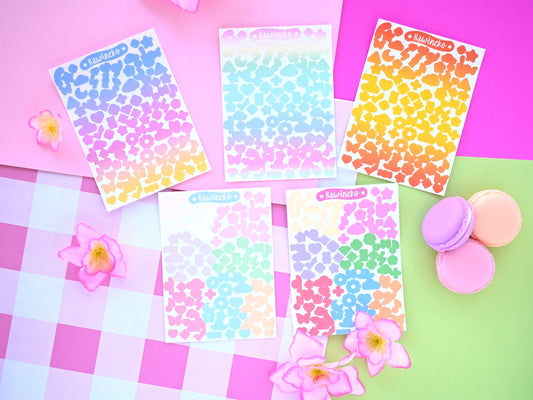 colorful little decos stickers sheet