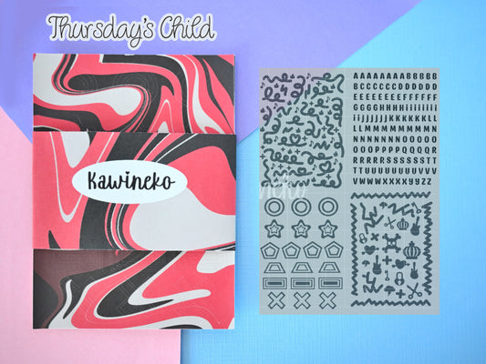 deco bundle polcos toploaders, journal spreads Thursday's Child Tomorrow x Together txt kpop