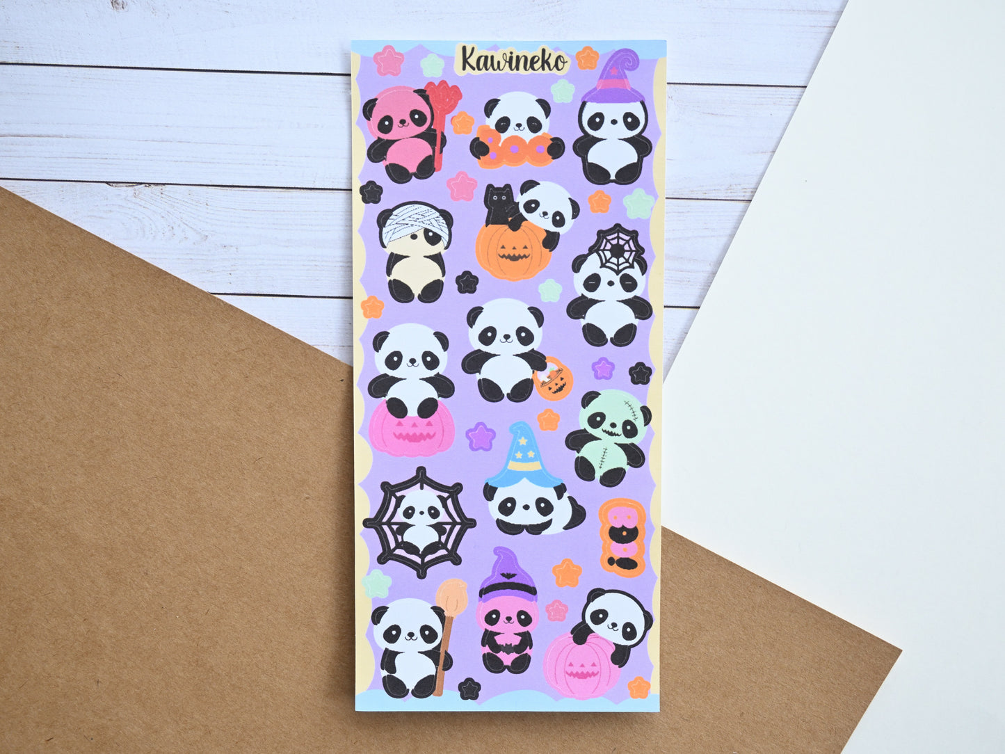 Spooky pandas Halloween stickers