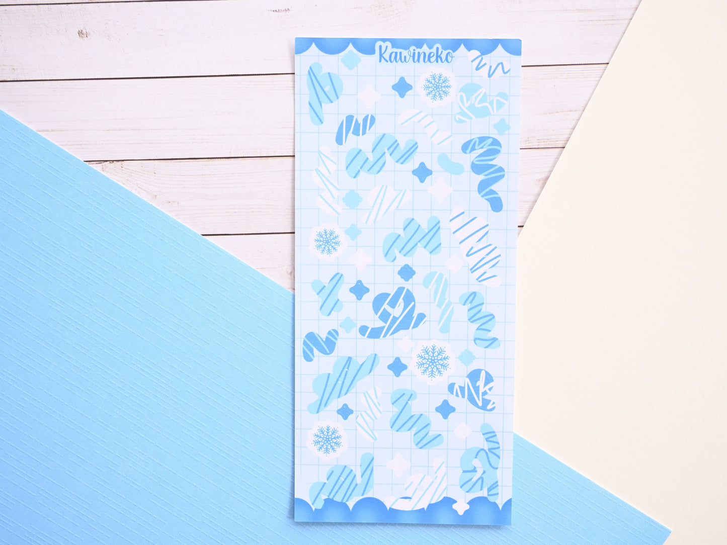 Winter ribbons sticker sheet snow