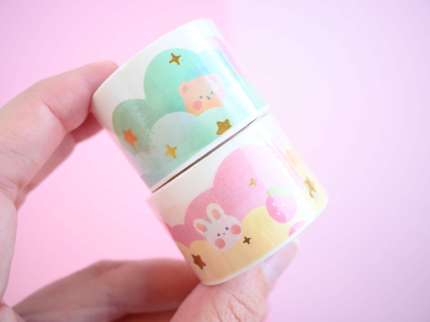 Cute clouds washi tape toploaders journaling deco