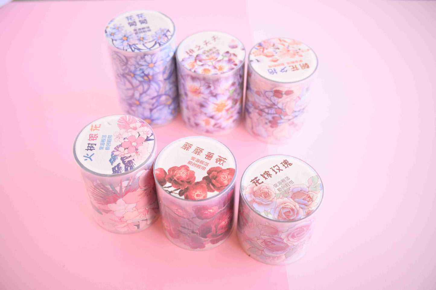 beautiful flowers PET tape toploaders journaling deco washi tape