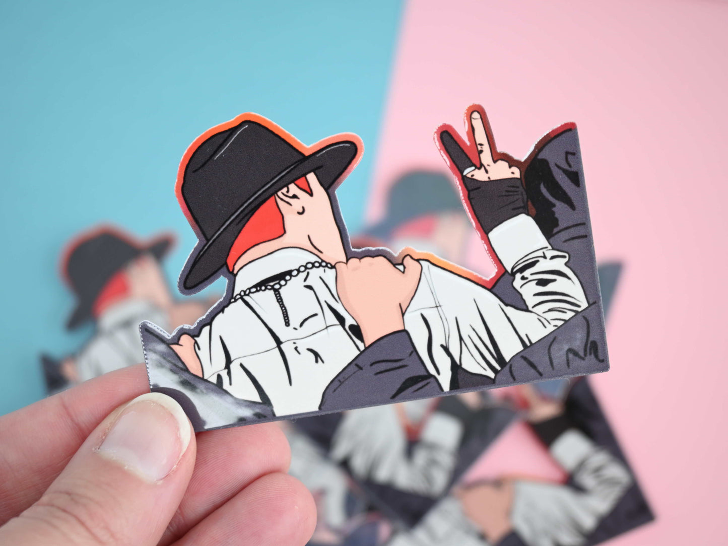 San Crazy Form Ateez waterproof Vinyl stickers Die cut